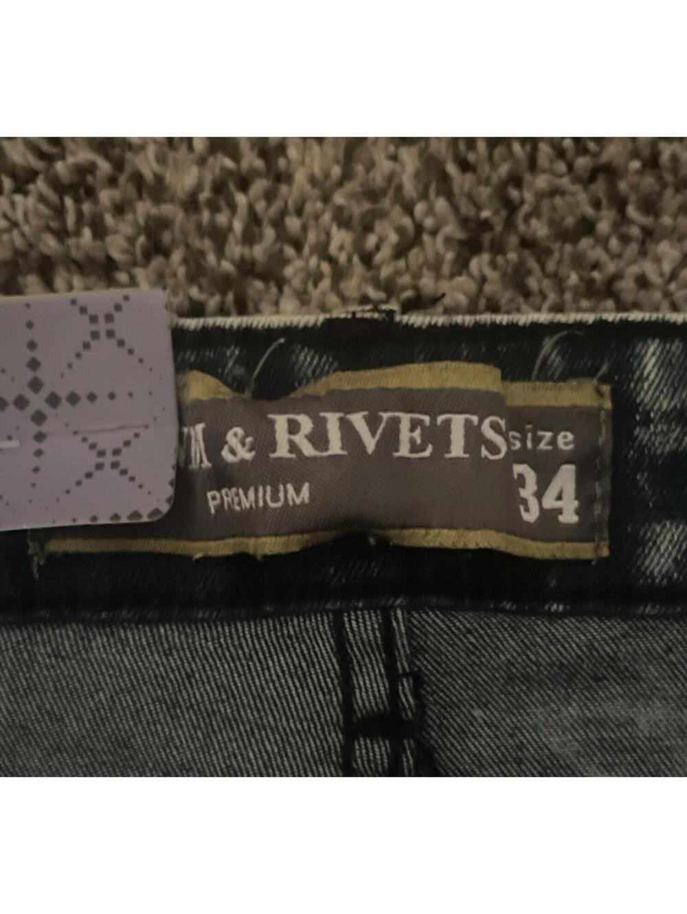 Denim & Rivets Authentic Skateboarding Jean Shorts Distressed 34 mens Brand New! - Picture 5 of 7
